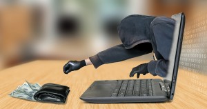 Anonymous thief - hacker steals money from laptop